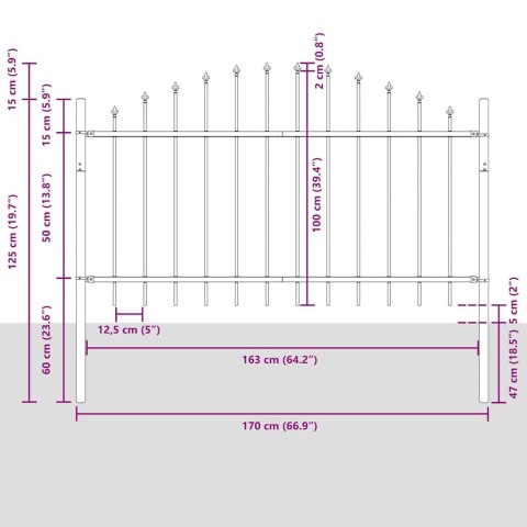 Ogrodzenie Ogrodowe 8 pcs Biały 170 x 140 cm