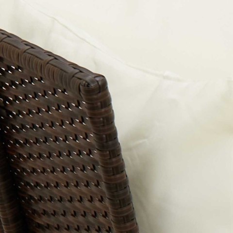 Sofa ogrodowa z poduszkami Brązowy polirattan