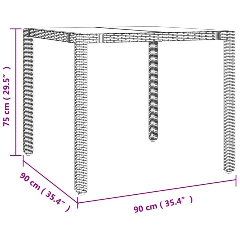 Zestaw do jadalni w ogrodzie 5 pcs Beżowy polirattan