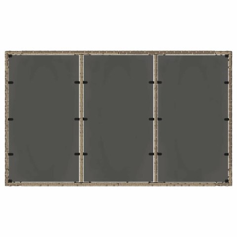 Zestaw do jadalni w ogrodzie 7 pcs Szary polirattan