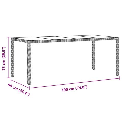 Zestaw do jadalni w ogrodzie 7 pcs Szary polirattan