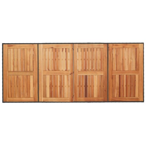 Zestaw do jadalni w ogrodzie 9 pcs Czarny polirattan