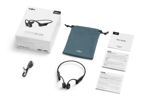 Słuchawki bezprzewodowe kostne Shokz OpenRun Mini USB-C Czarne