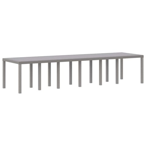 Zestaw do jadalni w ogrodzie 15 pcs Jasnoszary Rattan Polt