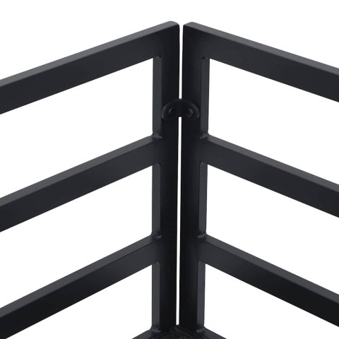 Zestaw Sof na Ogród 4 pcs Czarny Metal