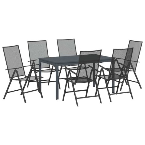 Zestaw do jadalni w ogrodzie 7 pcs Antracyt