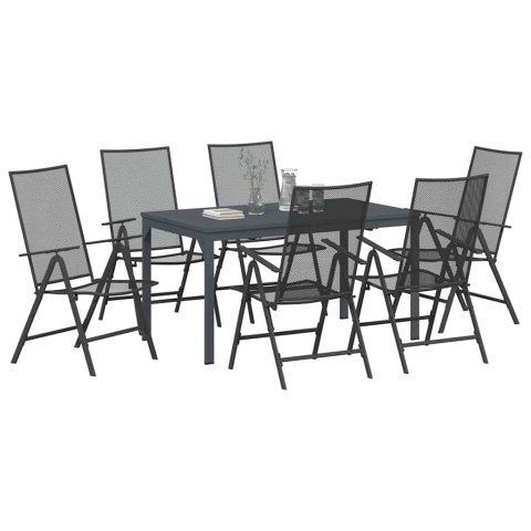 Zestaw do jadalni w ogrodzie 7 pcs Antracyt