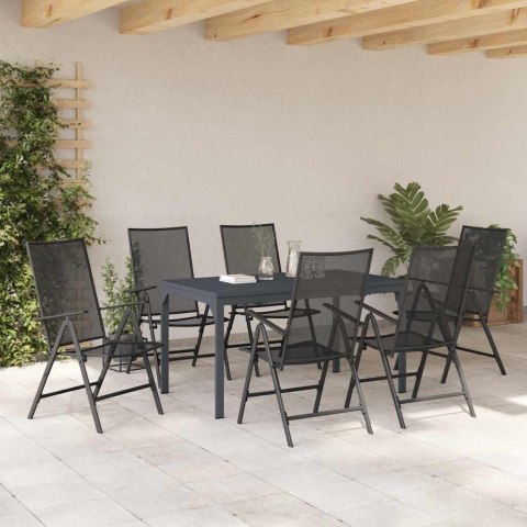 Zestaw do jadalni w ogrodzie 7 pcs Antracyt
