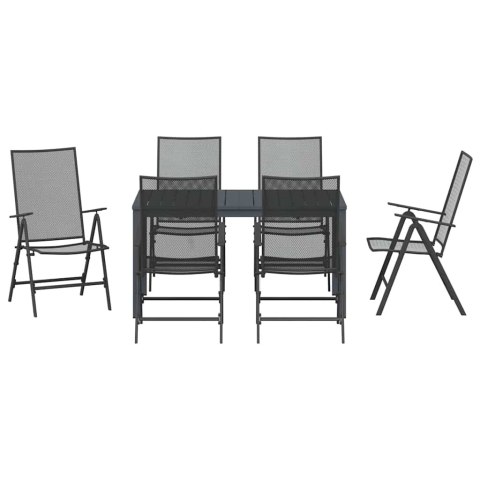 Zestaw do jadalni w ogrodzie 7 pcs Antracyt