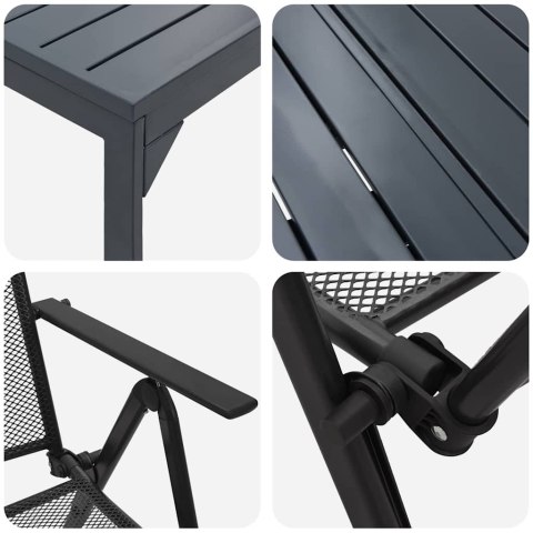 Zestaw do jadalni w ogrodzie 7 pcs Antracyt