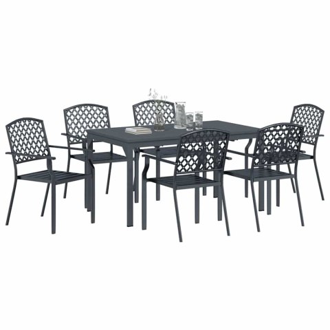 Zestaw do jadalni w ogrodzie 7 pcs Antracyt