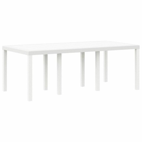 Zestaw do jadalni w ogrodzie 7 pcs Biały Rattan Polt