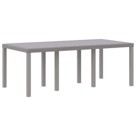 Zestaw do jadalni w ogrodzie 7 pcs Jasnoszary Rattan Polt