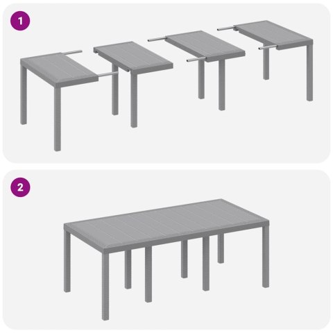 Zestaw do jadalni w ogrodzie 7 pcs Jasnoszary Rattan Polt