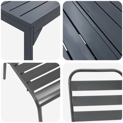 Zestaw do jadalni w ogrodzie 9 pcs Antracyt