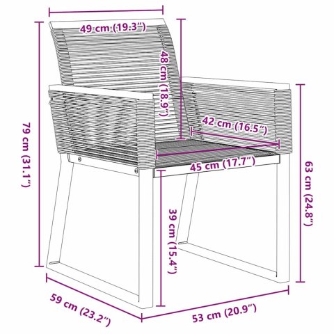 Zestaw do jadalni w ogrodzie 9 pcs Czarny polirattan
