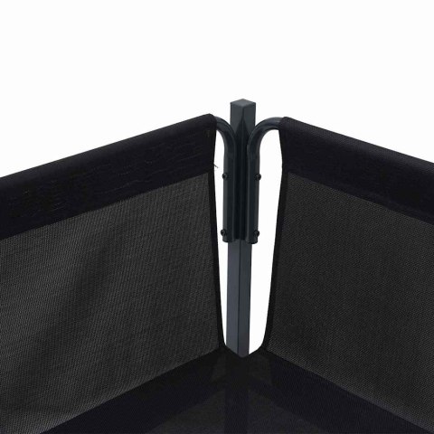 Zestaw Sof na Ogród z poduszką 12 pcs Czarny Stal