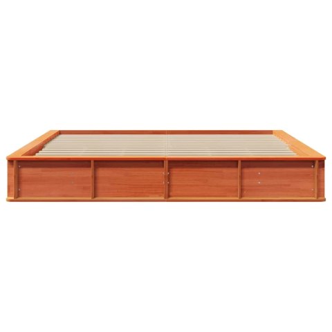 Ramka łóżka Woskowy Brąz 200 x 200 cm Lite drewno sosnowe
