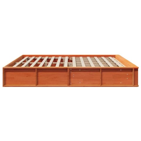 Ramka łóżka Woskowy Brąz 200 x 200 cm Lite drewno sosnowe