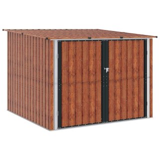 Shed na rower 3 pcs Brązowy 215 x 206 x 157 cm Metal