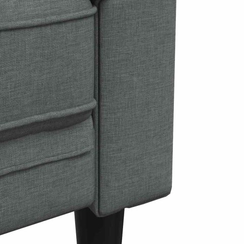 Sofa do salonu 2 pcs Ciemnoszary tkanina
