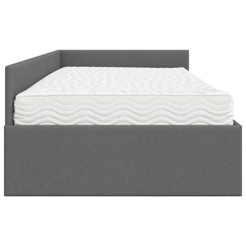 Rama Łóżka Narożnego z Materacem Inny 2 pcs Szary tkanina