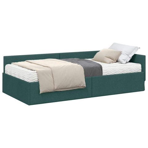 Rama Łóżka Narożnego z Materacem Inny 2 pcs Zielony tkanina