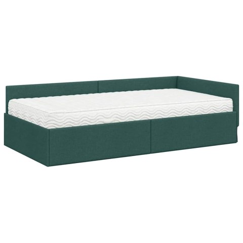 Rama Łóżka Narożnego z Materacem Inny 2 pcs Zielony tkanina