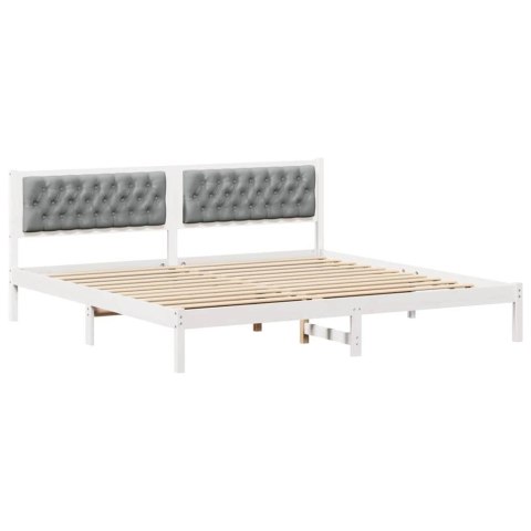 Ramka łóżka Jasnoszary 200 x 200 cm Lite drewno sosnowe