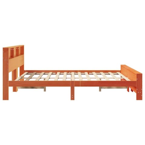 Ramka łóżka Woskowy Brąz 200 x 200 cm Materiał drewnopochodny