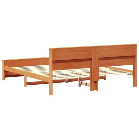 Ramka łóżka Woskowy Brąz 200 x 200 cm Materiał drewnopochodny