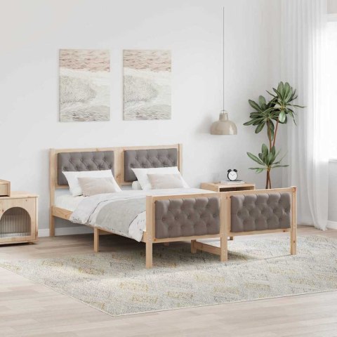 Ramka łóżka Ciemnoszary 150 x 200 cm Lite drewno sosnowe