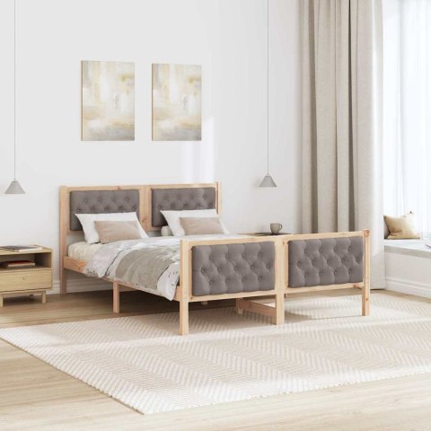 Ramka łóżka Ciemnoszary 150 x 200 cm Lite drewno sosnowe