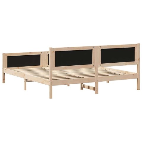 Ramka łóżka Ciemnoszary 180 x 200 cm Lite drewno sosnowe