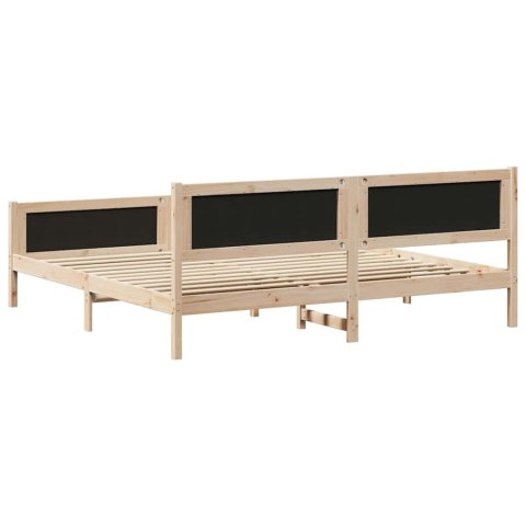 Ramka łóżka Ciemnoszary 200 x 200 cm Lite drewno sosnowe