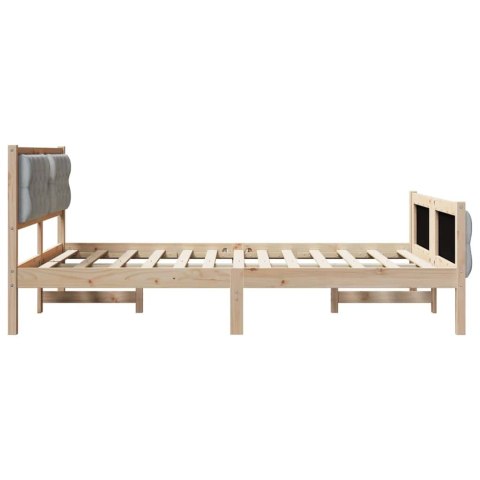Ramka łóżka Jasnoszary 150 x 200 cm Lite drewno sosnowe