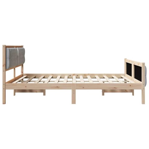 Ramka łóżka Jasnoszary 180 x 200 cm Lite drewno sosnowe