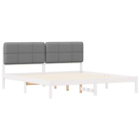 Ramka łóżka z tapicerowanym wezgłowiem Czarny 200 x 200 cm