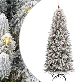 Sztuczna choinka Biały 240 cm PVC, Plastik, Stal i PE