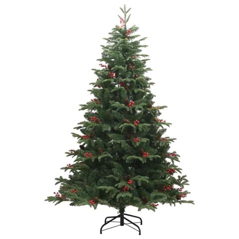 Sztuczna choinka z podstawą Zielony 240 cm PVC, Metal i Plastik