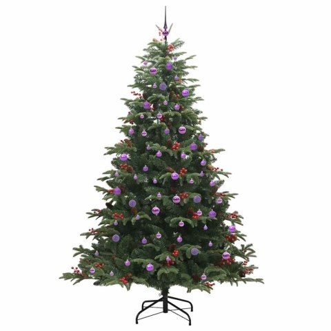 Sztuczna choinka z podstawą Zielony 240 cm PVC, Metal i Plastik