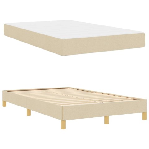 Łóżko sprężynowe z materacem Kremowy 120 x 200 cm tkanina