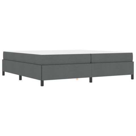 Łóżko sprężynowe Ciemnoszary 200 x 200 cm tkanina