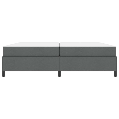 Łóżko sprężynowe Ciemnoszary 200 x 200 cm tkanina