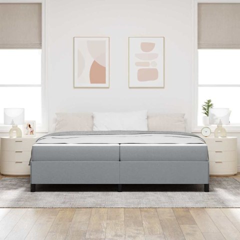 Łóżko sprężynowe Jasnoszary 200 x 200 cm tkanina