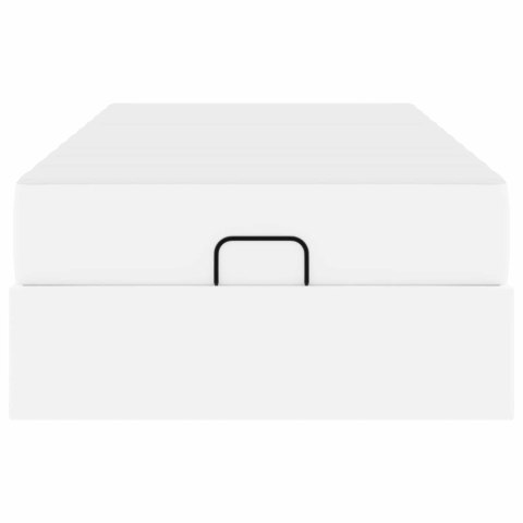 Rama łóżka z materacem z materacem 2 pcs Biały PVC