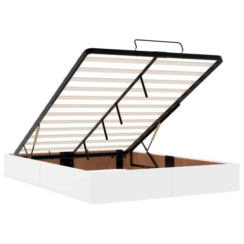 Rama łóżka z materacem z materacem 2 pcs Biały PVC