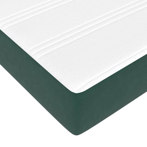 Rama łóżka z materacem z materacem 2 pcs Zielony Aksamit