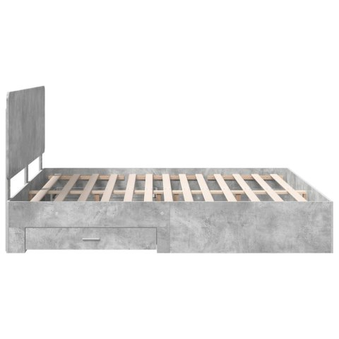 Ramka łóżka Betonowy szary 180 x 200 cm Materiał drewnopochodny