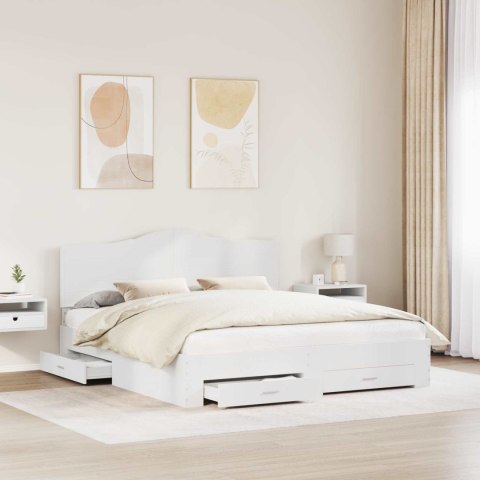 Ramka łóżka Biały 180 x 200 cm Materiał drewnopochodny